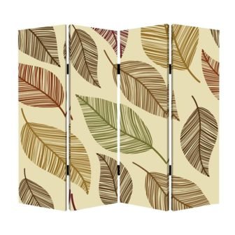 PERPETOAL LEAF 6 ft. Multi-color 4-Panel Room Divider
