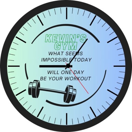 Personalized Clock - Gym Clock, Exercise, Fitness, Workout, Man Cave