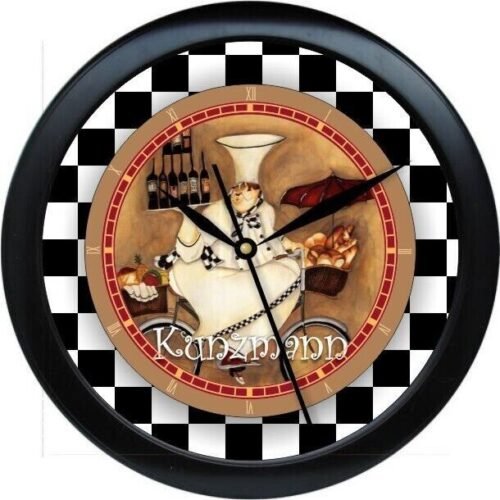 Personalized French Chef Kitchen Wall Clock Gift 0724