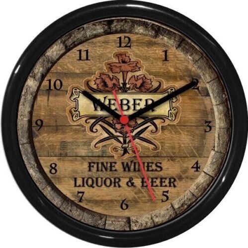 Personalized Wine Barrel Wall Clock Beer Liquor Kitchen Bar Gift 0724