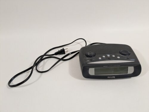 Philips AM FM Alarm Clock Radio Large Digital Display AJ3430/17 Tested Working