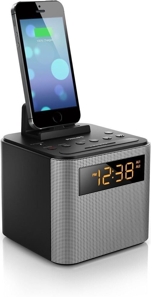 Philips Bluetooth Dual Alarm Clock Radio iPhone/Android Speaker Dock AJT3300/37