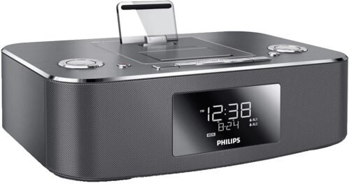 Philips DC290/37 iPod iPhone Alarm Clock Speaker Docking Station Radio MP3