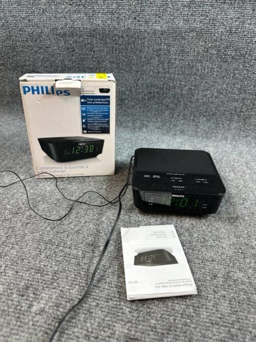Philips Digital Alarm Clock FM Radio AJ3116M/37 Tested Working.