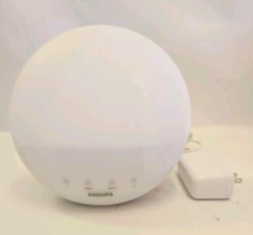 Philips HF3510 Wake-Up Light Sunrise Simulation White Lamp Alarm Radio Clock.