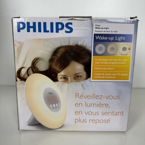 Philips Sleep Wake-up Light Sunrise Simulation Alarm Clock White HF3500/60