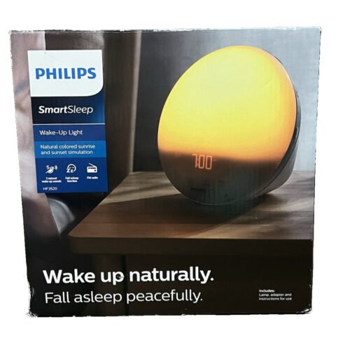 PHILIPS SmartSleep Personalized Wake-up Light, Natural Sounds, Radio Alarm Clock