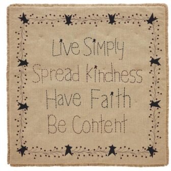 Pip Vinestar Tan, Burgundy, Country Black Primitive Live Simply 32 in. x...