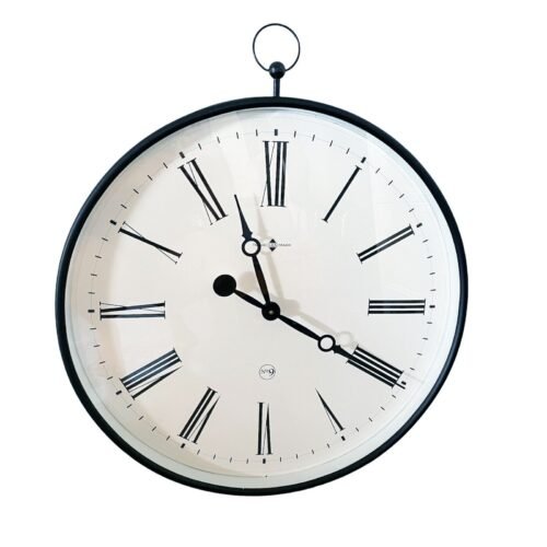 Pocket Watch Wall Clock Black Analog Large 23.5”