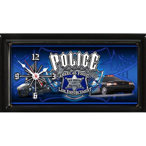 Police License Plate Clock by GTEI