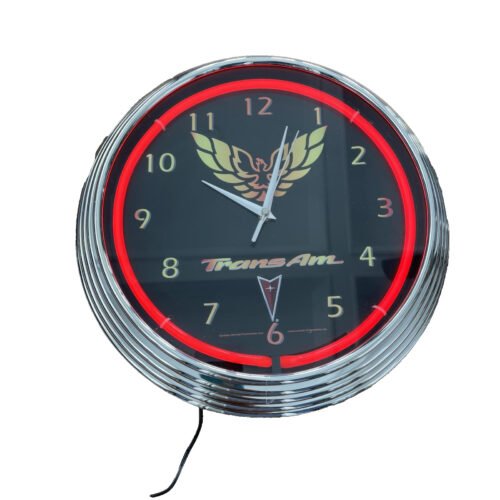 Pontiac Trans Am Service Neon Clock GM General Motors 15" Tested Works