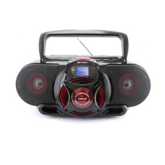 Portable Boombox with Bluetooth, MP3/CD Player, AM/FM Stereo Radio, Cassette Player &...