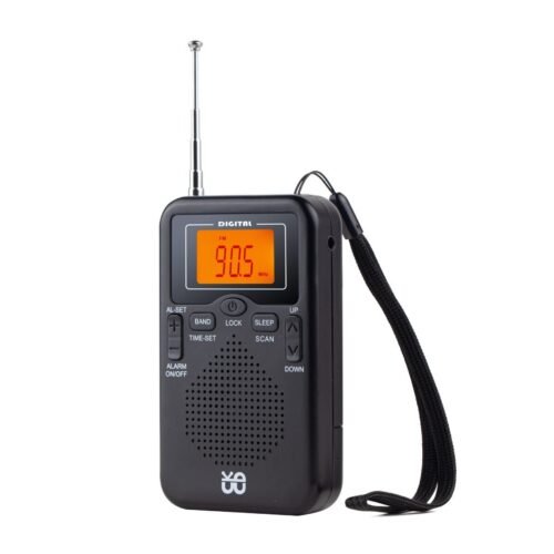 Portable Pocket Digital LCD AM FM Radio Battery Powered Receiver w/Loud Speaker