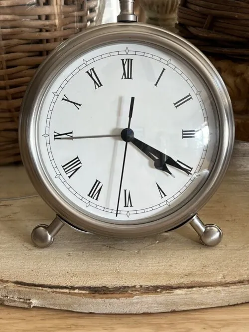 Pottery Barn Pocket Watch Style Tabletop Alarm Clock. Works Great