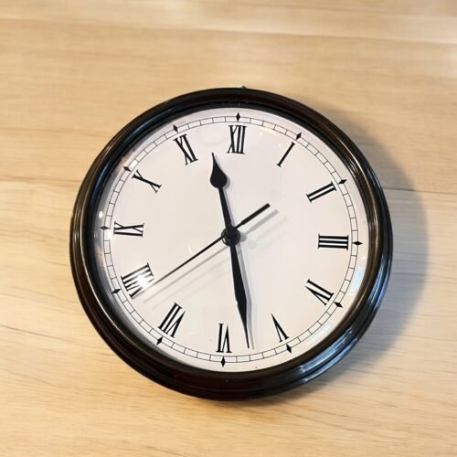 Pottery Barn Pocket Watch Wall Clock Roman Numerals 9” Heavy Flaw