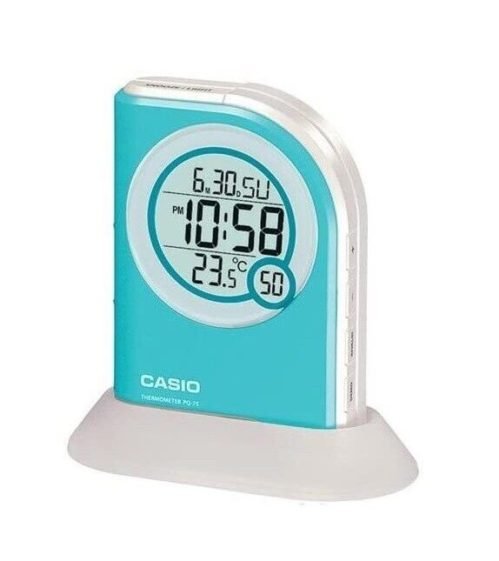 PQ75-2D Casio Multi Function Thermometer Table Top Digital Alarm Clock w battery