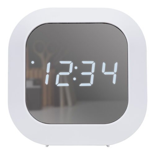 Practical,Minimalistic,Small Digital Square Mirrored Deep Sleep Alarm Clock