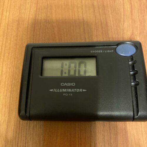 Pre-love Casio PQ13 Illuminator Travel Alarm Clock - Black (B)