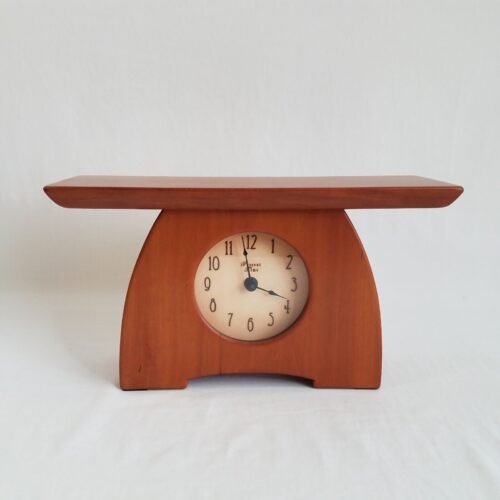 Present Time Wood Mantel Clock Jim Dailey 1999 Arts and Crafts WORKS 13"x7" Vtg