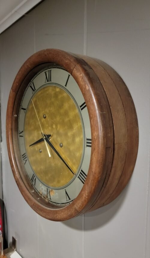 Primitive Barn Pulley Wooden Wall Pulley Clock Rustic, Steampunk Updated Sweep
