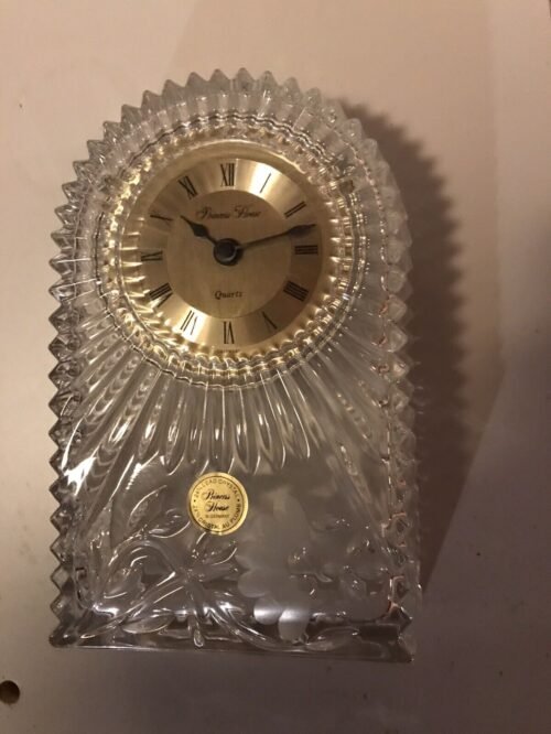 Princess House 24 % Lead Crystal Mantle Clock W. Germany