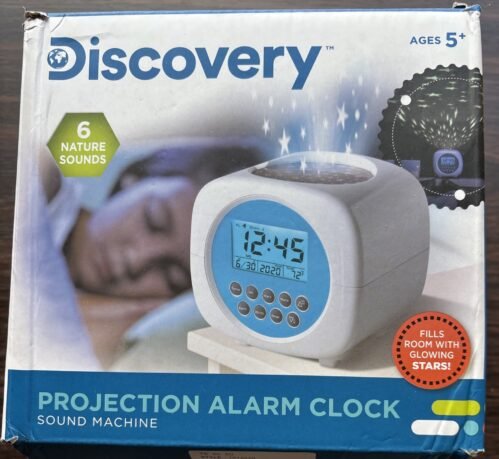 Projection Alarm Clock -6 Nature Sounds -Fills Room With Glowing Stars