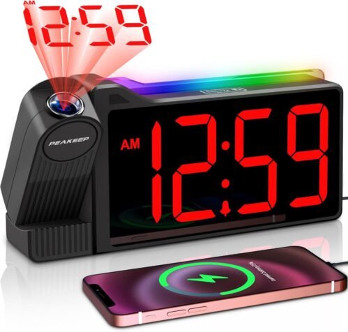 Projection Alarm Clock For Bedroom Radio Alarm Clock With Projection Ceiling On