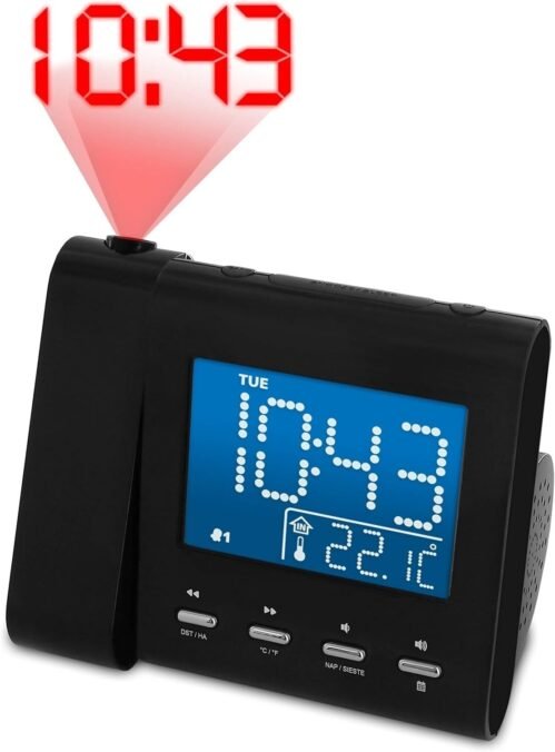 Projection Alarm Clock Radio Alarm Oregon Scientific Sleep Time Table Clocks Bed