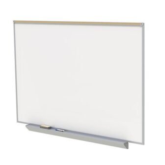 Proma Magnetic Porcelain Projection Whiteboard, Aluminum Frame, 4 ft. H x 7...