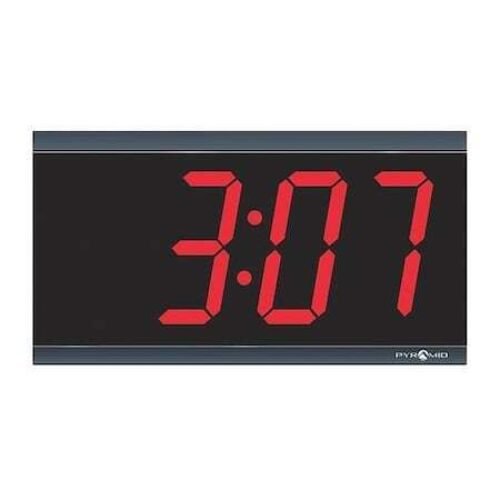 Pyramid 9D44br 11-1/2" Digital Wireless Wall Clock, Black