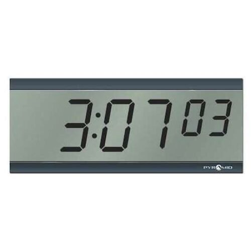 Pyramid S9d3l6gbbb 11-1/4" Digital Wireless Synchronized Lcd Clock, Black