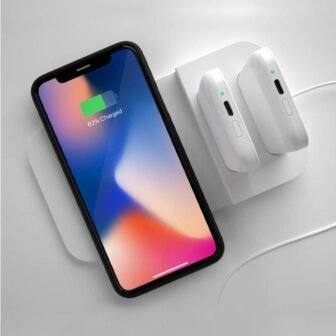 QI Wireless Travel Dock Phone Charger USB C Battery Pack Power Bank...