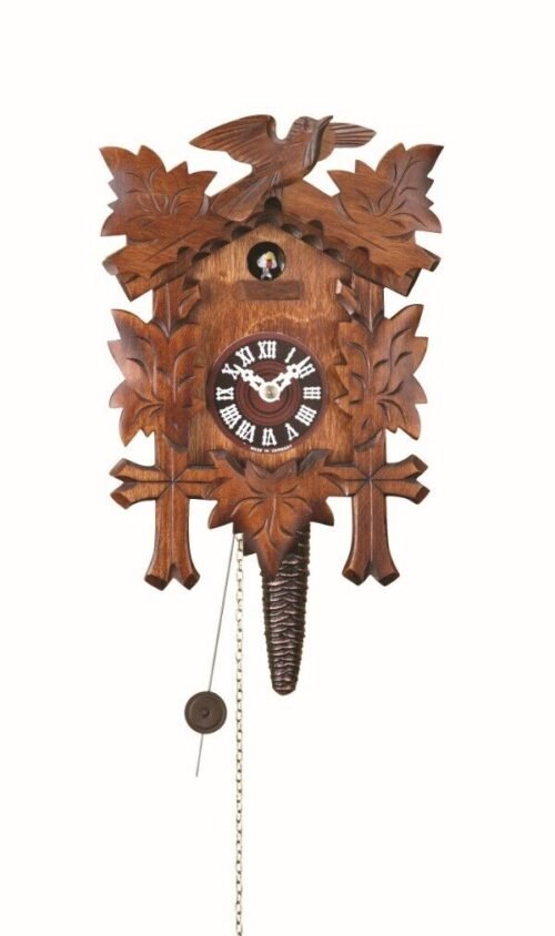 Quarter call cuckoo clock with 1-day movement Five leaves, bird TU 619 nu NEW