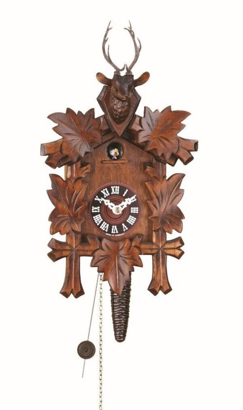 Quarter call cuckoo clock with 1-day movement Five leaves, head .. TU 624 nu NEW