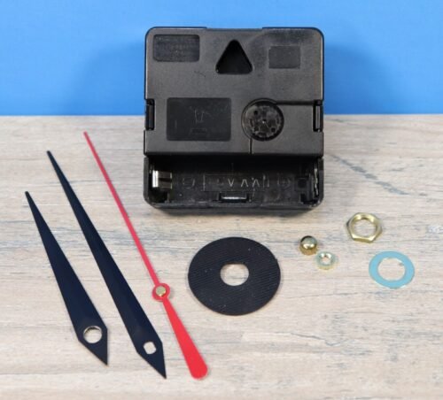 Quartex Q-80 Quartz Battery Clock Movement 1/4" Thick Dial 11/16" Shaft SWORD