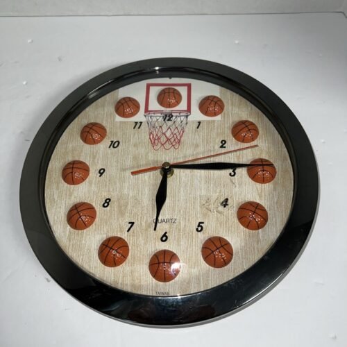 Quartz 3-D Basketball Theme Wall Clock 11" WORKS