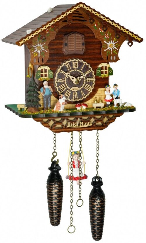 Quartz Cuckoo Clock Heidi with music TU 4300 QMS NEW