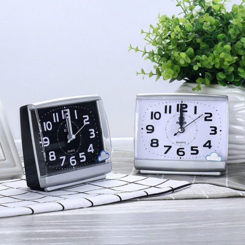 Quartz Number Bedside Table Home Decor Silent No Tick Alarm Clock Easy to Read