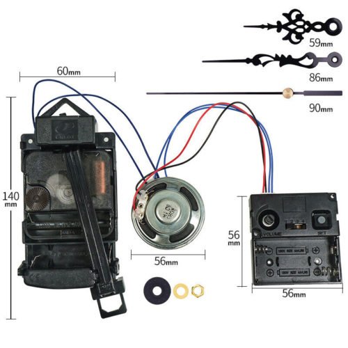 Quartz Wall Clock Swing Mechanism Music Box Movement Chime DIY Kits Repair