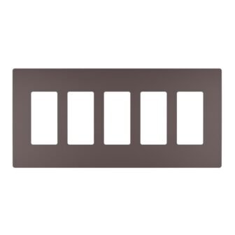 radiant 5-Gang 5-Decorator Rocker Screwless Wall Plate, Dark Bronze (1-Pack)