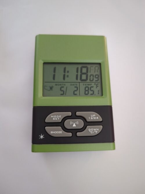 Radio Controlled Travel Clock Battery Operated Temp And Time Zone