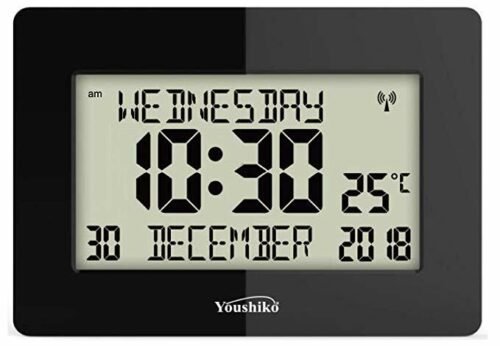 Radio Controlled Wall Clock Large LCD for DEMENTIA & ALZHEIMER SUFFERERS
