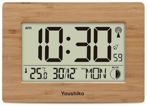 Radio Control Wall Clock or Desk Clock Large LCD UK & Ireland Version