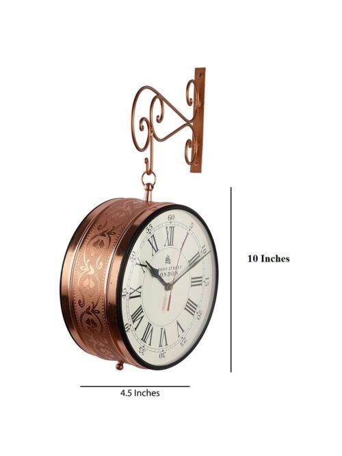 Railway Station wall Clock Hanging bronze Vintage Victoria Clock two sided