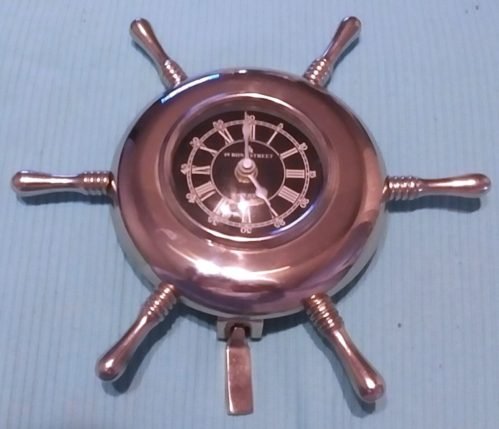 RARE - 49 BOND STREET LONDON METAL CHROME NAUTICAL TABLE MANTLE CLOCK DECOR