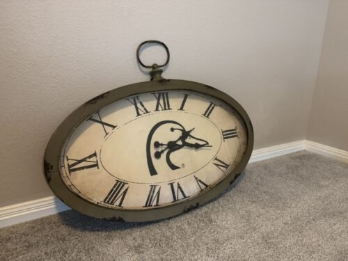 RARE- Ducks Unlimited Vintage Style Large Oval French Wall Clock