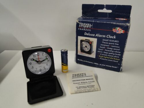 Rare - Near Mint - Franzus Travel Alarm Clock Analog TS113AC -