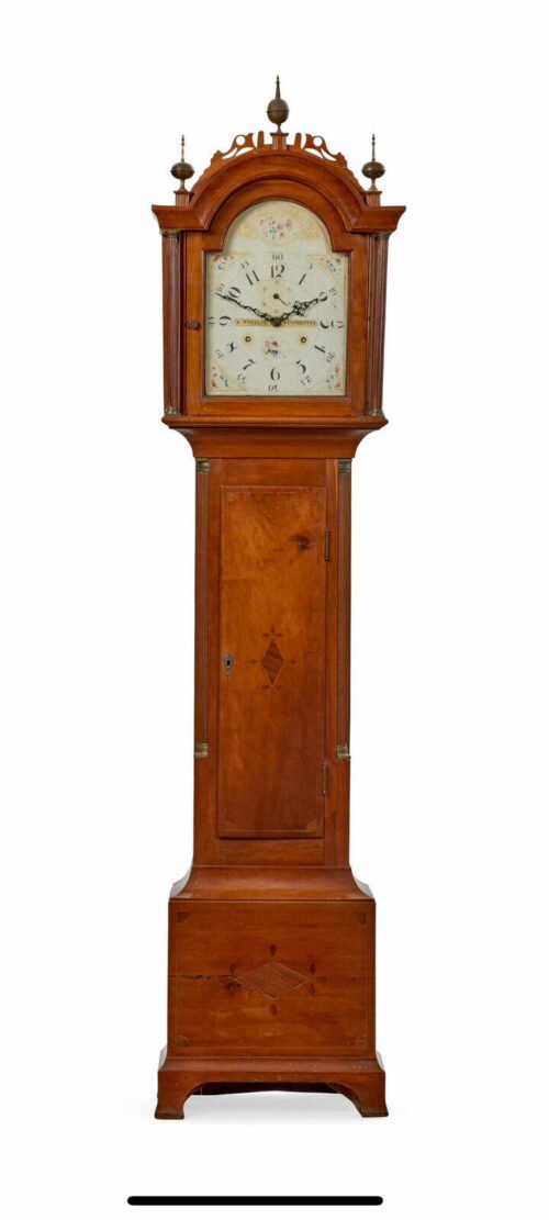 Rare Antique Riley Whiting American Grandfather Clock With Woodworks Movement