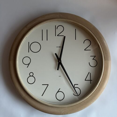 Rare Howard Miller Magnifique Wall Clock 25" Diameter Model 622-758 Wood Quartz