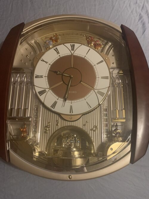 RARE Seiko Melodies In Motion "Triple Treat" LED Wall Clock QXM150BRH Works
